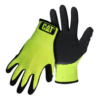 Cat Hi-Vis String Knit Latex Glove Textured Latex Coated Palm+Fingers S.10 X/Large
