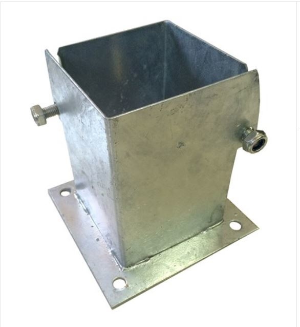 Metal Post Fixing 100mm Bolt Down Sidebolt Galvanised Goodwins