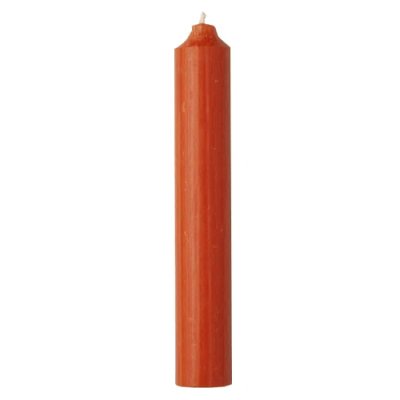 Rustic Dark Orange Dinner Candle
