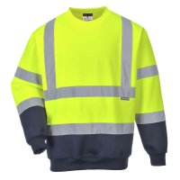 PORTWEST HI-VIS 2-TONE SWEATSHIRT