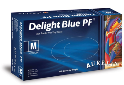 Delight Vinyl Disp Gloves Blue (100's)