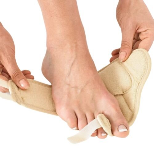 Neo G Bunion Correction System designed to help with pressure experienced with bunions.