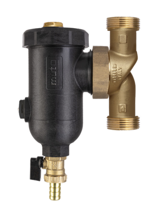 DF Compact vuilafscheider 4/4"F messing connector, 180&deg; verstelbaar