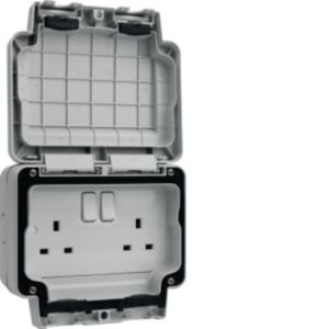 Hager Sollysta 2G IP66 Socket WXPSS82