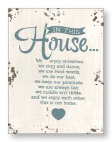 Distressed Wood Plaque/In This House   (84516)