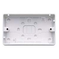 MK Logic Plus Box 2 Gang Surface PVC 32mm (White)