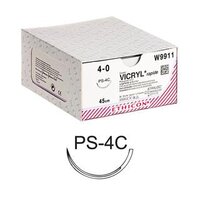 Johnson & Johnson 4/0 Vicryl Rapide Sutures - 45cm x 12 16mm, 3/8 Circle, RC - DMI Dental Supplies Ireland - Next Day Delivery