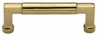 C0312 101-PB - Heritage Brass Cabinet Pull Bauhaus Design 101MM CTC Polished Brass Finish