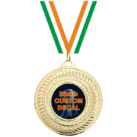 50mm Medal / CUSTOM Centre & TRI Ribbon (G)