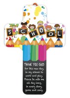Wood Cross 7 1/4 inch/Children-School   (12488)