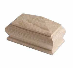 Richard Burbidge White Oak Pyramid Newel Half Cap 90mm