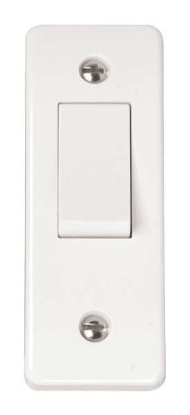 Click Mode 1G Architrave Switch White CMA171