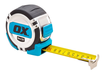 OX Pro Metric/Imperial Tape Measure 8m