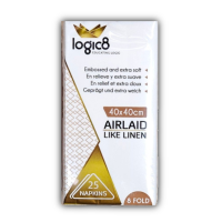Logic8 Napkins 40cm Airlaid 8Fold White x 500