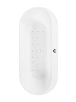 REED FLUTED 1700X750MM FREESTANDING AIR JET SYSTEM WHIRLPOOL BATH WHITE