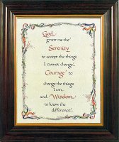 Framed Picture/10 inch x 8 inch Print/Serenity Prayer   (83146)