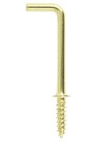 Screw Hooks Brass 25mm Pack of 16 (Square Cup)