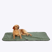 Danish Design Green Fleece Herringbone Blanket Medium