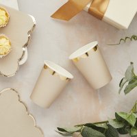 Champagne Paper Cups - Pack of 8