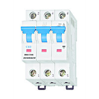 MCB, BMS6 Series, 3-pole, Type C, 2A