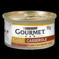 Gourmet Gold Cat Casserole Duck & Turkey Tin 12x85gm 