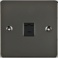 Ultimate 1 Gang RJ45 Computer Socket Black Nickel