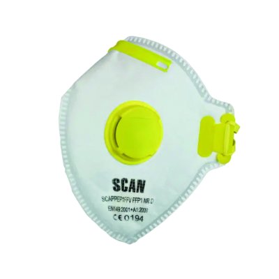 Scan Fold Flat Valved Disposable Mask FFP1 (Pack of 3)
