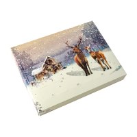 Deer snow scene empty advent calendar - 24 choc - 10pcs