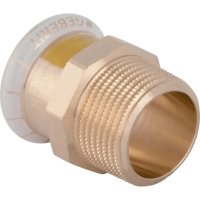 Geberit Mapress 15mm x 3/4" Copper Adaptor with Male Thread Gas 34675