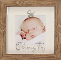 Christening Photo Frame/Wood Finish   (34928)