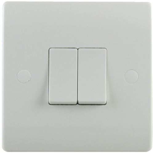 Sline 2G 2W Switch White SL304