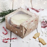 7" Christmas Cake Box 180 x 180 x 112mm