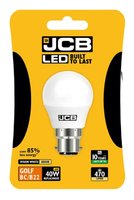 JCB 6W (40W) LED B22 GOLF BALL LAMP WARM WHITE 470 LUMEN