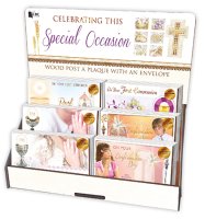 Wood Post A Plaque/Counter Display   (C35920)