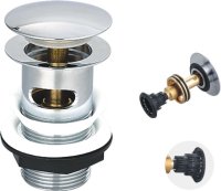 Just Taps Easy Clean Click Clack Basin Waste Slotted EC709CCSL