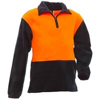 801095 Hi Vis-Sweater, Polar Fleece, Orange/ Blue