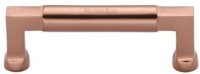 C0312 101-SRG - Heritage Brass Cabinet Pull Bauhaus Design 101MM CTC Satin Rose Gold Finish