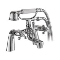 Tucker French Kensington Cross Bath Shower Mixer + Kit (Two Taphole)