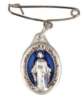 Miraculous Enamelled Medal On Pin   (15945)