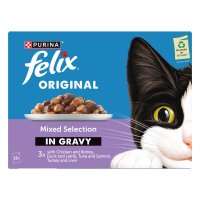 Felix 12621872 Cat Original Mixed Selection in Gravy 4x12x85gm - 4701
