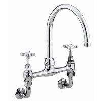 Bristan 1901 Wall Mounted Bridge Sink Mixer Chrome N WMDSM C