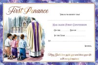 First Penance Certificate/Symbolic   (58125)