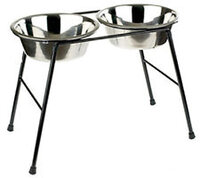 Classic High Twin Feeder Stand - including 2 x 8" Bowls x 1
