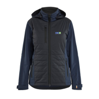 Blaklader Women's Hybrid Jacket, Dark Navy Blue/Black with PJD Logo on Left Breast