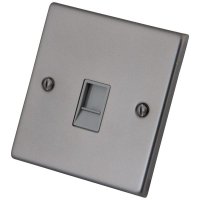Gunmetal Grey 1 Gang CAT6 RJ45 Socket 6011-306