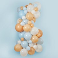 Blue, White & Nude Balloon Arch Kit- Pack of 63