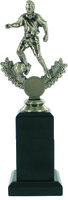 25cm Soccer Trophy on Black Pedestal (M) | TC