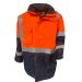 D/N Jacket, PU, X-Back, Hood, Orange/Navy