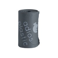 Adios Poop Bags Loose Roll Grey Rolls Refill Pack 28x15