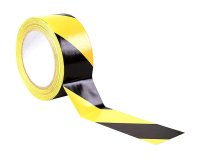 YELLOW/BLACK HAZARD WARNING FLOOR TAPE 50MM X 33M